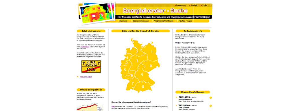 Altes Layout Energieberater-Suche